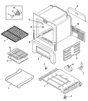 OVEN / BASE Diagram and Parts List for MBR4450CGH  Maytag Range