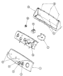 CONTROL PANEL Diagram and Parts List for MDE6460AYW  Maytag Dryer