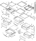 SHELVES & ACCESSORIES Diagram and Parts List for AZ2727GIHB  Maytag Refrigerator