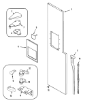 FREEZER OUTER DOOR Diagram and Parts List for AZ2727GIHB  Maytag Refrigerator