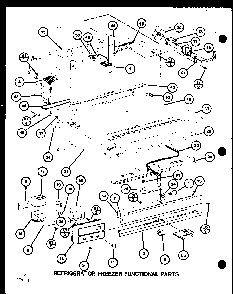 Refrigerator Freezer Functional Parts Diagram and Parts List for TM16G1-P76512-28W  Amana Refrigerator