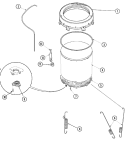 Part Location Diagram of 40111001P Whirlpool Plastic Tub