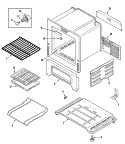 OVEN / BASE Diagram and Parts List for MLR4410CXT  Maytag Range
