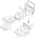 Part Location Diagram of 74005096 Whirlpool NLANPANEL, DOOR BSQ