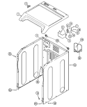 CABINET Diagram and Parts List for MDE7400AYW  Maytag Dryer