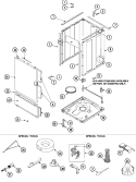 BASE, CABINET AND SPECIAL TOOLS Diagram and Parts List for ALW895SAW  Amana Washer