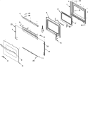 OVEN DOOR Diagram and Parts List for ACF4205AK PACF4205AK1 Amana Range
