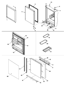REFRIGERATOR DOOR Diagram and Parts List for JCB2059GES PJCB2059GS1 Jenn-Air Refrigerator
