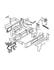Control Panel Parts Diagram and Parts List for MHN30PRCWW0  Maytag Washer