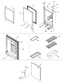 REFRIGERATOR DOOR Diagram and Parts List for ARB2217CSR PARB2217CS1 Amana Refrigerator