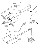 Part Location Diagram of WP8523793 Whirlpool Range Surface Burner Spark Igniter