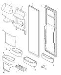 FRESH FOOD INNER DOOR Diagram and Parts List for GC2227GEH1  Maytag Refrigerator