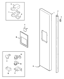 FREEZER OUTER DOOR Diagram and Parts List for GC2227GEH1  Maytag Refrigerator