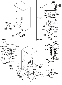 Drain System, Rollers, And Evaporator Assy Diagram and Parts List for SB520SW-P1185003WW  Amana Refrigerator