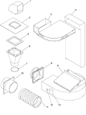 VENTILATION Diagram and Parts List for ACS4660AB PACS4660AB1 Amana Range