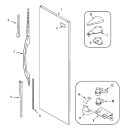 Part Location Diagram of 61005821 Whirlpool PANEL, F.F. DOOR (WHT)