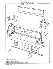 Electric Dryer/backguard Diagram and Parts List for 7435A  Norge Dryer