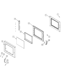 DOOR Diagram and Parts List for RCS10 P1327703M Amana Microwave