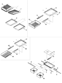 REFRIGERATOR SHELVING Diagram and Parts List for ABB1924DEW  Amana Refrigerator