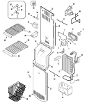 FREEZER COMPARTMENT Diagram and Parts List for MZD2752GRQ  Maytag Refrigerator
