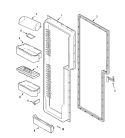 FRESH FOOD INNER DOOR Diagram and Parts List for MZD2752GRQ  Maytag Refrigerator