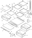 SHELVES & ACCESSORIES Diagram and Parts List for MZD2752GRQ  Maytag Refrigerator