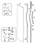 Part Location Diagram of 61004491 Whirlpool TRIM, HANDLE EXT. (UPR)