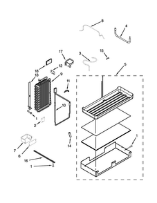 Lower Unit And Tube Parts Diagram and Parts List for JS48NXFXDE00  Jenn-Air Refrigerator