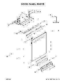Door Panel Parts Diagram and Parts List for 66514719N710  Kenmore Dishwasher