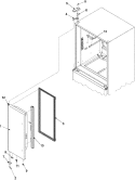 Part Location Diagram of WP67003405 Whirlpool Refrigerator Pivot Block