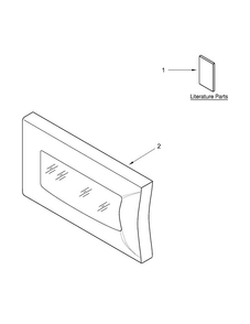 Microwave Door Parts Diagram and Parts List for AMC2206BAS06  Amana Microwave