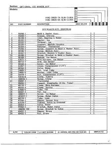 Optional Ice Maker Kit Page 2 Diagram and Parts List for 39825-7A  Admiral Refrigerator