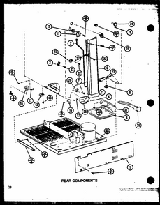 Rear Components (tm18n/p1102103w) (tm18n/p1102104w) Diagram and Parts List for TM18N-P1102104W  Amana Refrigerator