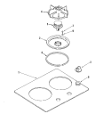 TOP ASSEMBLY Diagram and Parts List for ALZ8590ADB  Amana Cooktop