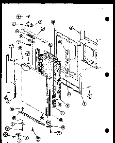 Freezer Door Trim Diagram and Parts List for SRI19F-L-P7700004WL  Amana Refrigerator