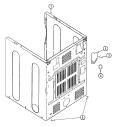 CABINET - REAR Diagram and Parts List for MDE3600AZW  Maytag Dryer