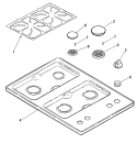Part Location Diagram of WP74011276 Whirlpool Burner Knob