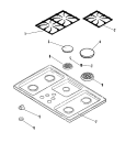 TOP ASSEMBLY Diagram and Parts List for MGC5536BDB  Maytag Cooktop