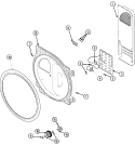 REAR BLKHD, AIR DUCT, ROLLER&HTR (ELE) Diagram and Parts List for SDE5701AYQ  Maytag Dryer