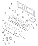 CONTROL PANEL Diagram and Parts List for SDE505DAZW  Maytag Dryer