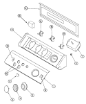 CONTROL PANEL Diagram and Parts List for SDE5701AYQ  Maytag Dryer