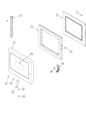 DOOR Diagram and Parts List for DQ22HSI P1326304M Amana Microwave