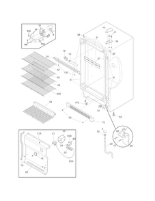 Cabinet Diagram and Parts List for CFUF17PT1  Crosley Freezer