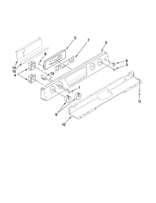 Control Panel Parts Diagram and Parts List for JES8860CAB00  Jenn-Air Range