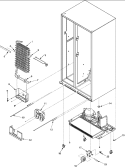 EVAPORATOR ASSY AND ROLLERS Diagram and Parts List for ARSE667BS PARSE667BS1 Amana Refrigerator
