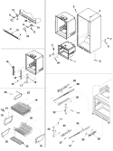 INTERIOR CABINET & FREEZER SHELVING Diagram and Parts List for JCB2059GES PJCB2059GS0 Jenn-Air Refrigerator