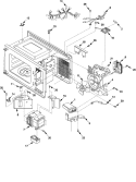 INTERIOR Diagram and Parts List for LD10MPS P1329708M Amana Microwave