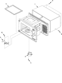 OVEN CAVITY Diagram and Parts List for DEL10E P1329707M Menumaster Microwave