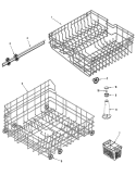 TRACK & RACK ASSEMBLY Diagram and Parts List for DWB1000AWE  Admiral Dishwasher