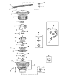 PUMP & MOTOR Diagram and Parts List for DWB1000AWE  Admiral Dishwasher